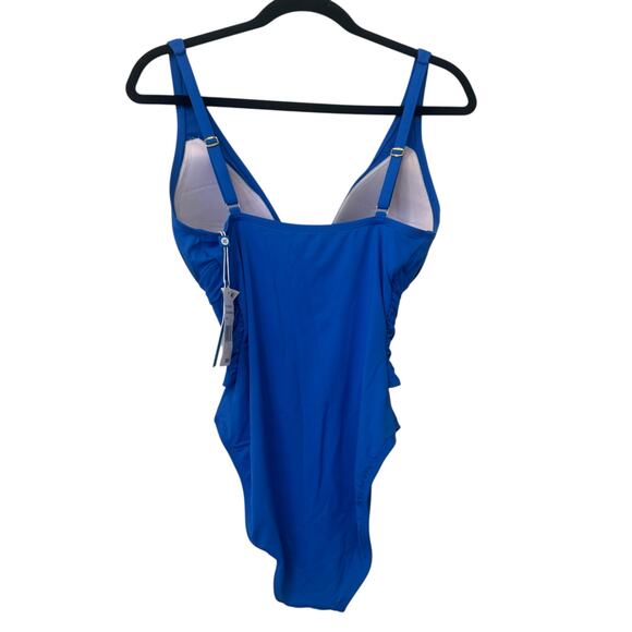 Bleu by Rod Beattie Women's Molded-Cup One-Piece Swimsuit Aegean Bleu Size 6 NWT - Picture 4 of 12